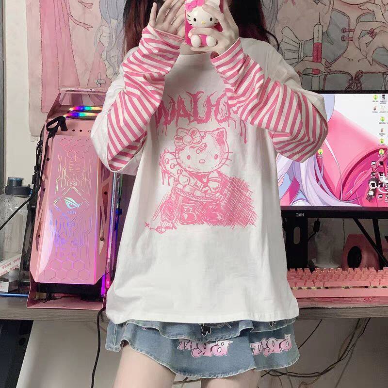 HELLO KITTY CUTE JAPANESE AND KOREAN Y2K TOP WOMEN T SHIRT 2