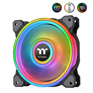 Thermaltake RiingQuad12LEDRGB机箱水冷风扇黑色 12cm风扇