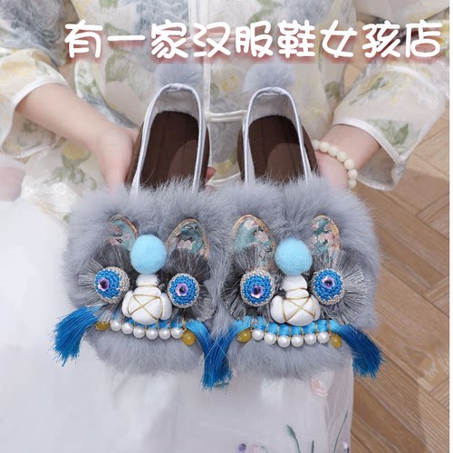 千层底虎头鞋汉服鞋绣花鞋布鞋