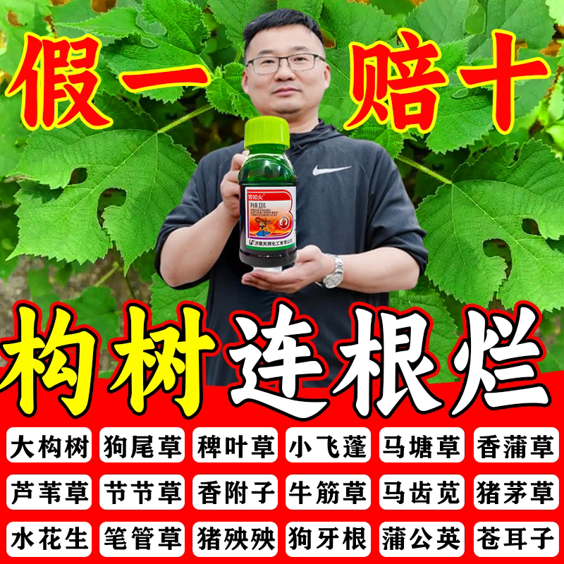 强力构树除草剂刺槐灌木野枸杞野酸枣葛藤药拉拉秧农药除草剂正品