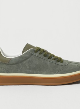 25秋冬【老钱风】LP经典真皮休闲商务系带德训鞋厚底增高小白鞋男