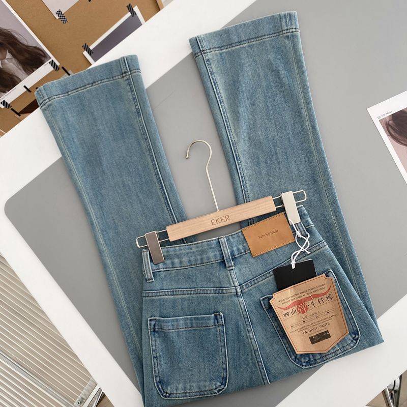 版型夸上天微喇牛仔裤女2025秋新款弹力高腰显瘦小个子喇叭裤