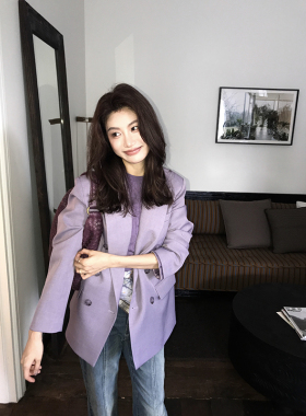 龍喜儿 高级宽松气质通勤西装外套女百搭休闲西服上衣M016