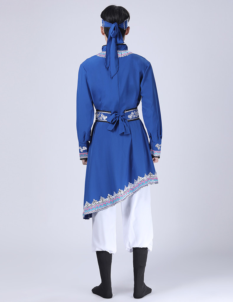 蒙古服装男士舞台演出服装摔跤舞骑马舞蒙古袍蒙古族舞蹈演出服饰