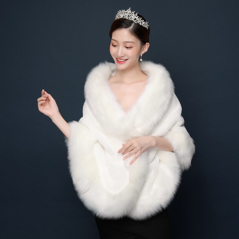 婚纱披肩冬季保暖新娘结婚宴会仿