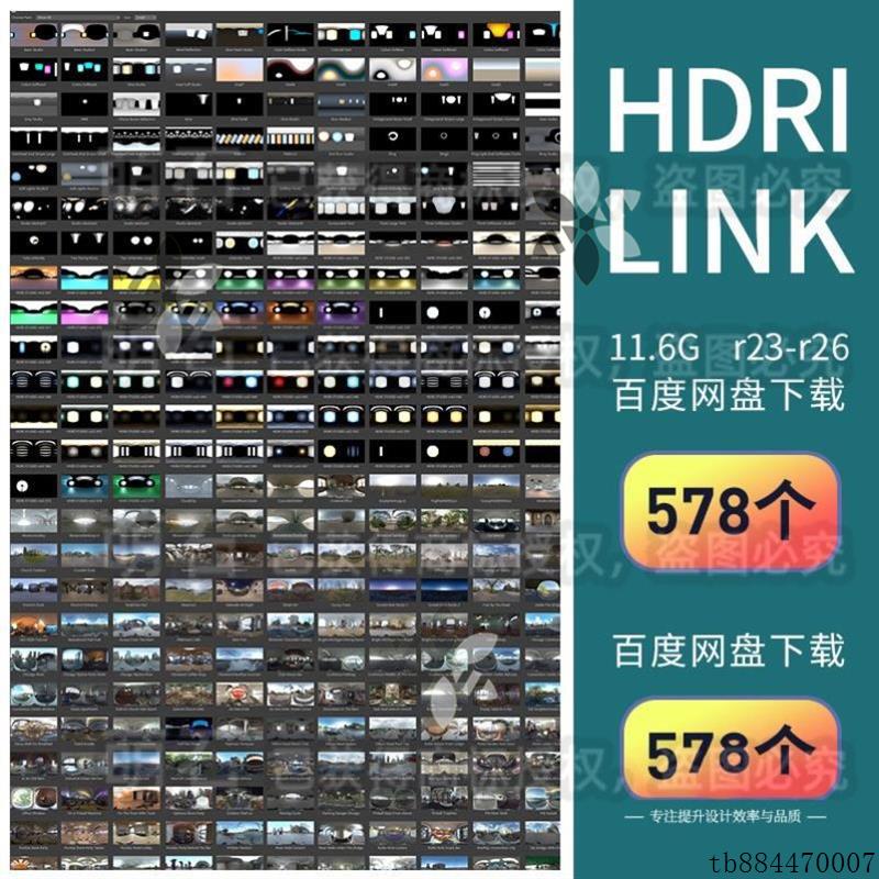 C4Dr23-R26动态hdri环境贴图HDRLINK Hdr link 灯光插件 灯光预设