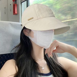 赵露思同款遮阳帽子女款2026新款防晒帽防紫外线太阳帽鸭舌渔夫帽
