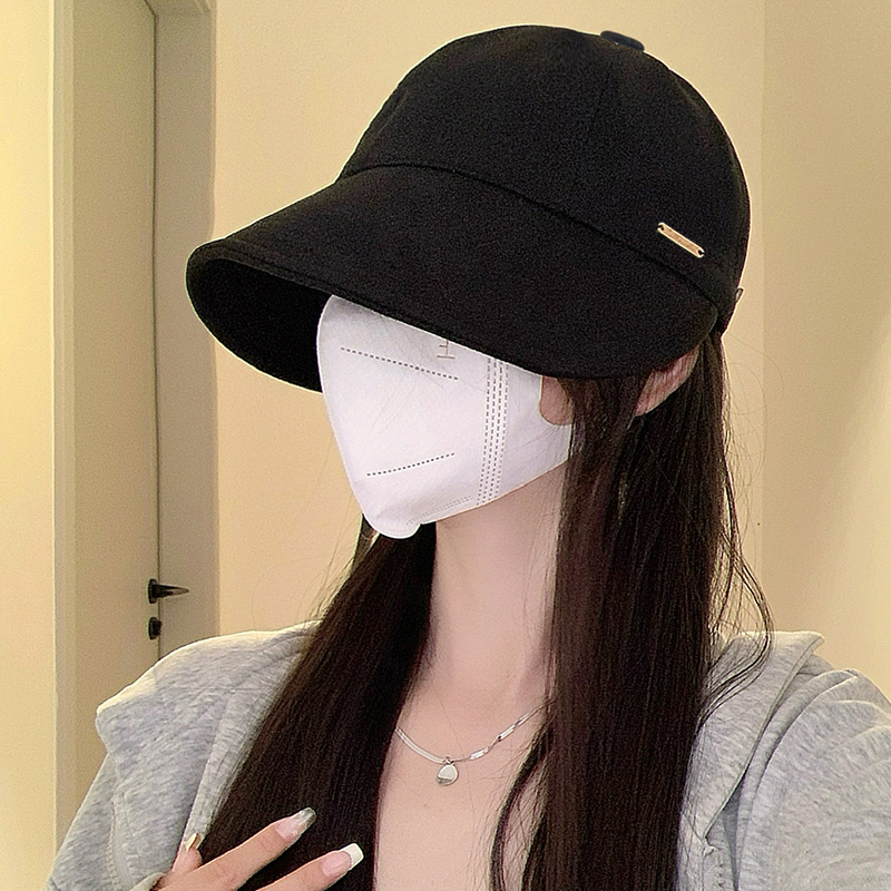 赵露思同款大头围圆脸毛呢渔夫帽