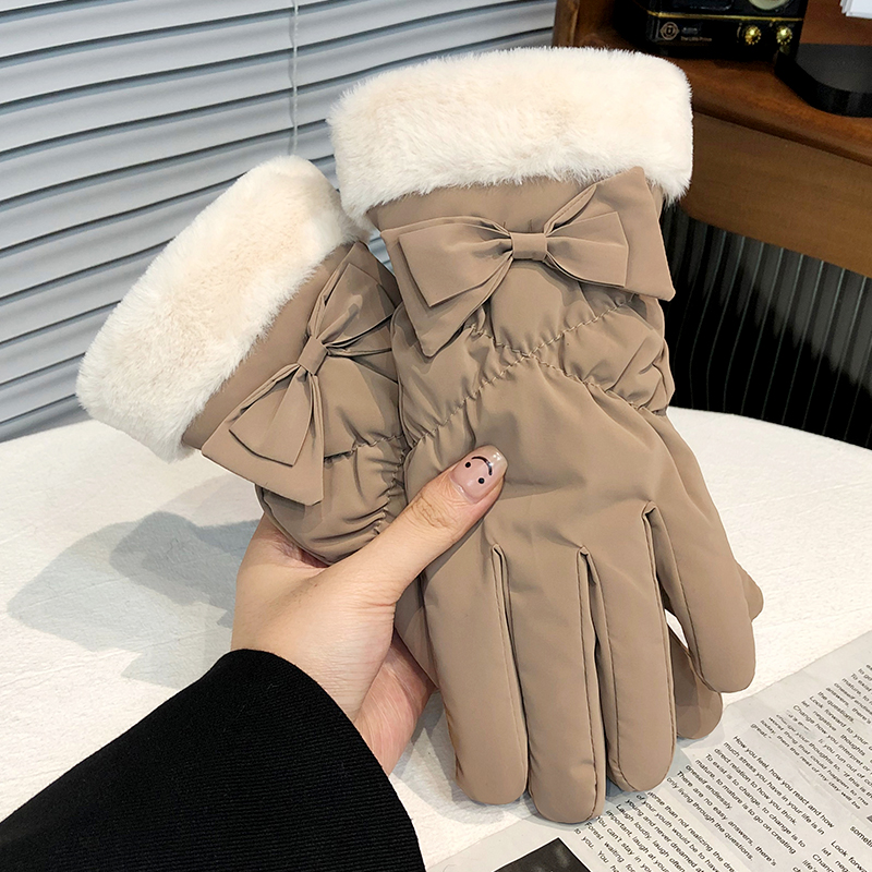 冬季加绒加厚防寒手套可触屏