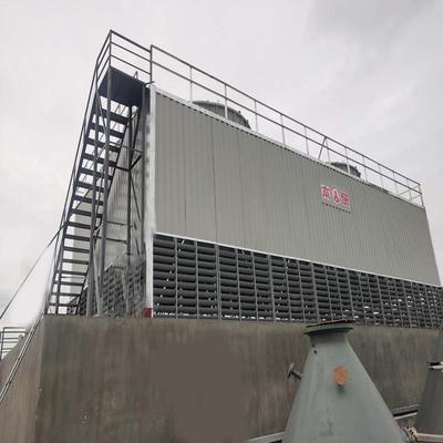 方形横流冷却塔不锈钢风叶玻璃钢材质经久耐用夏季爆款