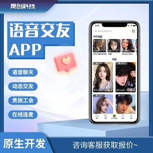 语音交友APP开发制作源码搭建语音房宝箱抽奖pk聊天厅语音陪玩