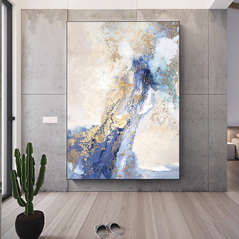 大芬村油画纯手绘抽象客厅装饰画玄关挂画餐厅壁画轻奢风肌理画