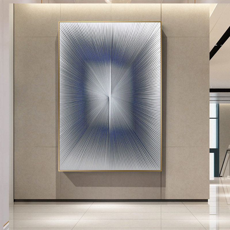现代纯手工皮革拉线立体实物画客厅玄关装饰挂画样板间酒店工艺画