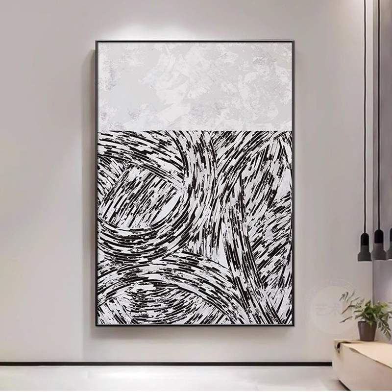 侘寂风抽象肌理感客厅装饰画样板房书房会所壁画玄关走廊过道挂画