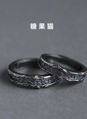 南风歌原创设计《深渊》戒指情侣爱情个性男女节日礼物开口戒男戒