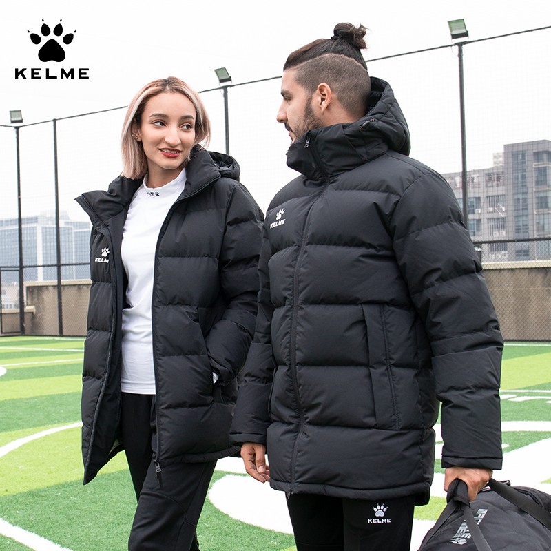 KELME卡尔美羽绒服短款连帽加厚