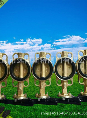 WD71X-16T/C954对夹铝青铜蝶阀DN80海水蝶阀船用蝶阀管道高耐腐蚀