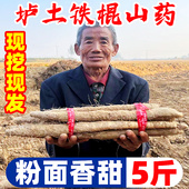 正宗河南垆土铁棍山药5斤新鲜蔬菜小白嘴怀淮山药官方旗舰店批发9