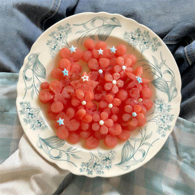 西瓜水果模具切花压花器家用摆盘厨房立体果蔬食品级蛋糕烘焙工具