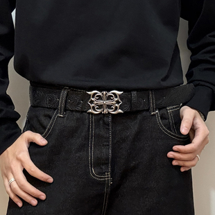 皮带男款2026夏新款简约百搭牛仔裤腰带潮流年轻人装饰黑色宽裤带