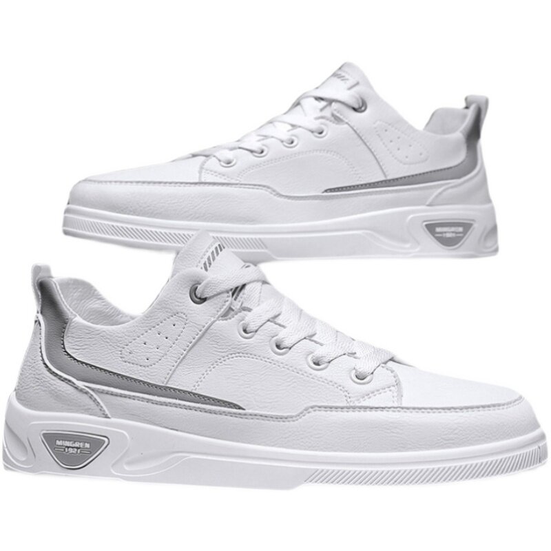 TNPly2272023圆头系带平底时尚百搭潮流小白鞋