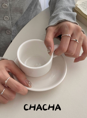 茶茶S925纯银彩钻细戒指女韩国小清新ins风小众设计高级感指环