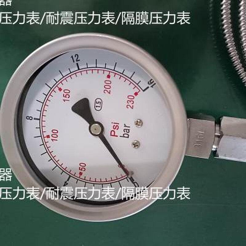 现货速发法兰D25毛细软管延长连接不锈钢隔膜耐震压力表Y100060MP