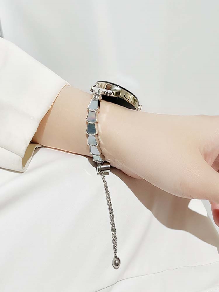 gt3表带女款琉璃彩贝壳金属表链