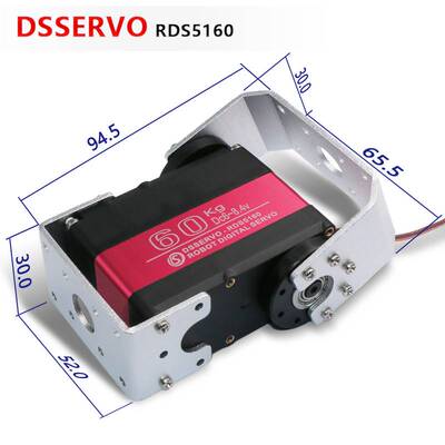DS5160 60KG 80KG大扭矩数字舵机 BAJA 遥控车转向大云台机械手臂