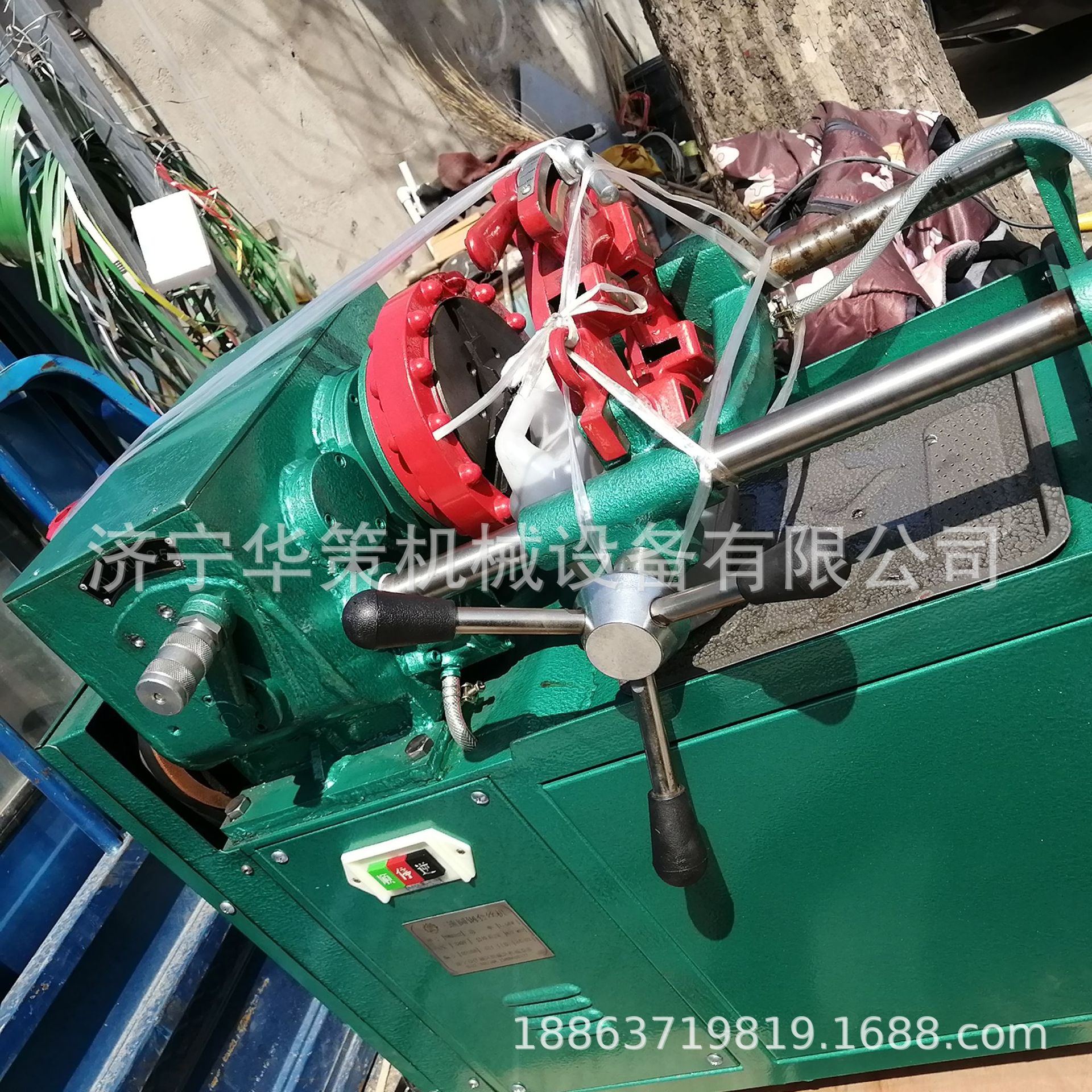 电动地脚螺栓套丝机52三速圆钢套丝机圆钢车丝加工