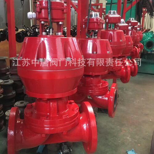 EG641J-10XF气动英标往复式衬胶隔膜阀 盖米式气缸 单作用 常开
