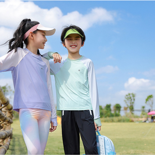 新款 儿童皮肤衣轻运动男女童长袖 2024年夏季 鹅小宝童装 防晒速干衣