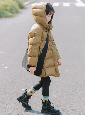 鹅小宝特价清仓新款童装95白鹅绒中长款冬季保暖儿童羽绒服男女童