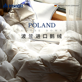 政府补贴 德国irisette波兰95白鹅绒被冬被保暖羽绒被子抗菌