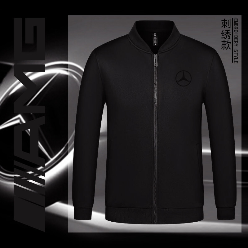 奔驰AMG汽车工作服4S店墨绿卫衣
