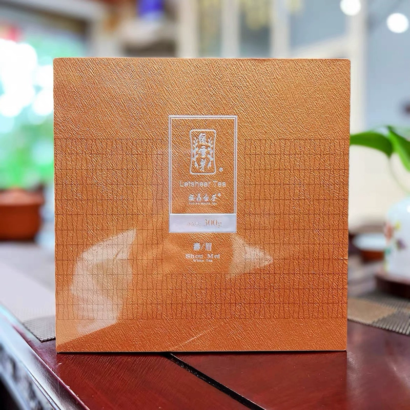 绿雪芽正方罐寿眉2022年福鼎白茶高山寿眉春茶散茶礼盒装300g