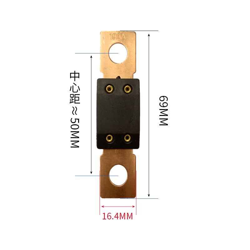 汽车房车改装大号叉栓式保险片盒货车保险丝座 60A100a 200A500安
