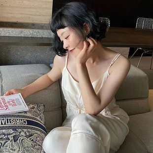 维安花密法式浪漫优可丝纯棉爆款家居服2023年新款纯欲风吊带睡衣