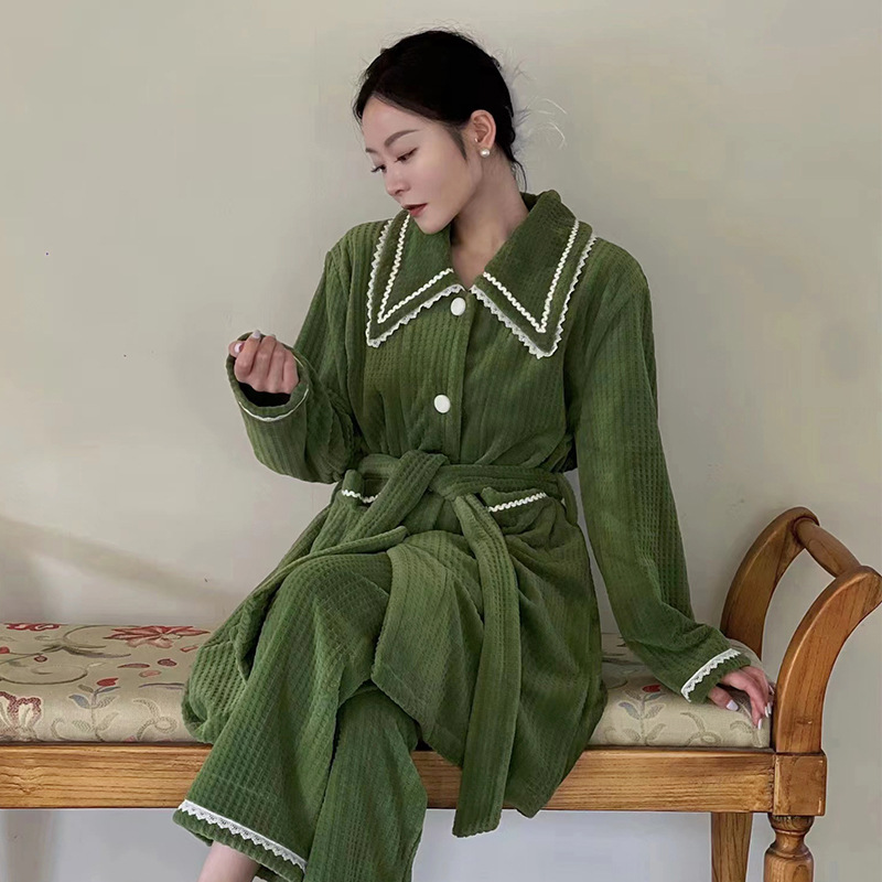 维安花密薄绒少女网红风睡衣