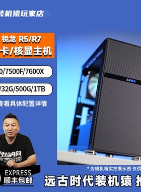 装机猿玩家店 AMD R5-5600/9500F/7800X3D无显卡电脑游戏台式主机