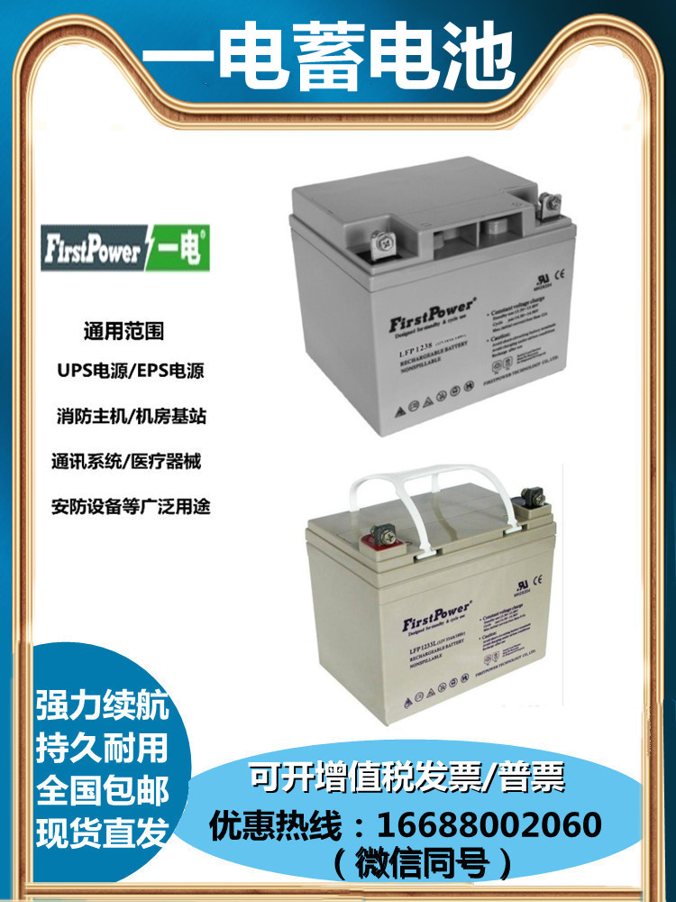 FirstPower蓄电池FP/LFP12V100AH65AH/120/40UPS电源 鲜花速递/花卉仿真/绿植园艺 割草机/草坪机 原图主图