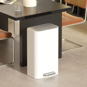 高颜值不锈钢厨房大号垃圾桶 客厅卧室双层商用拼色脚踏卫生桶