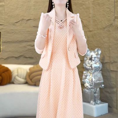 高级气质高贵阔太太高雅裙套装女2025春秋新款时尚修身两件套女春