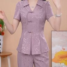 妈妈夏装国风套装女2025新款夏季时尚洋气贵夫人气质小个子两件套
