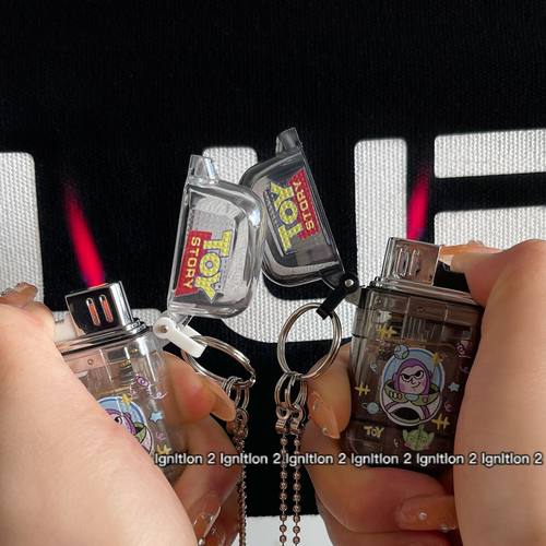 网红粉色火焰防风打火机