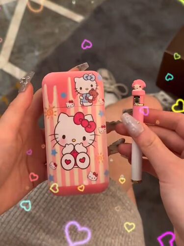 可爱Kitty猫玉桂狗烟盒带打火机