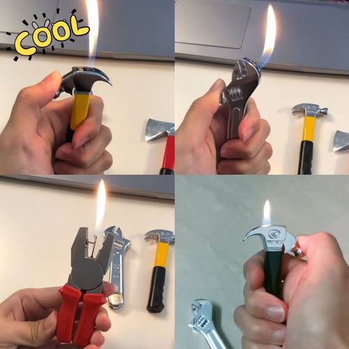 网红同款老虎钳充气打火机