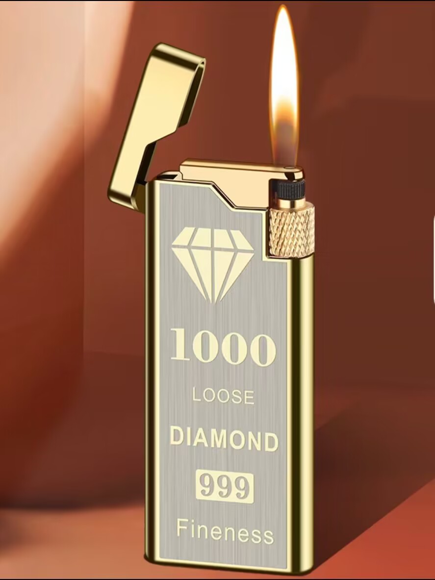 高档超薄侧滑砂轮打火机