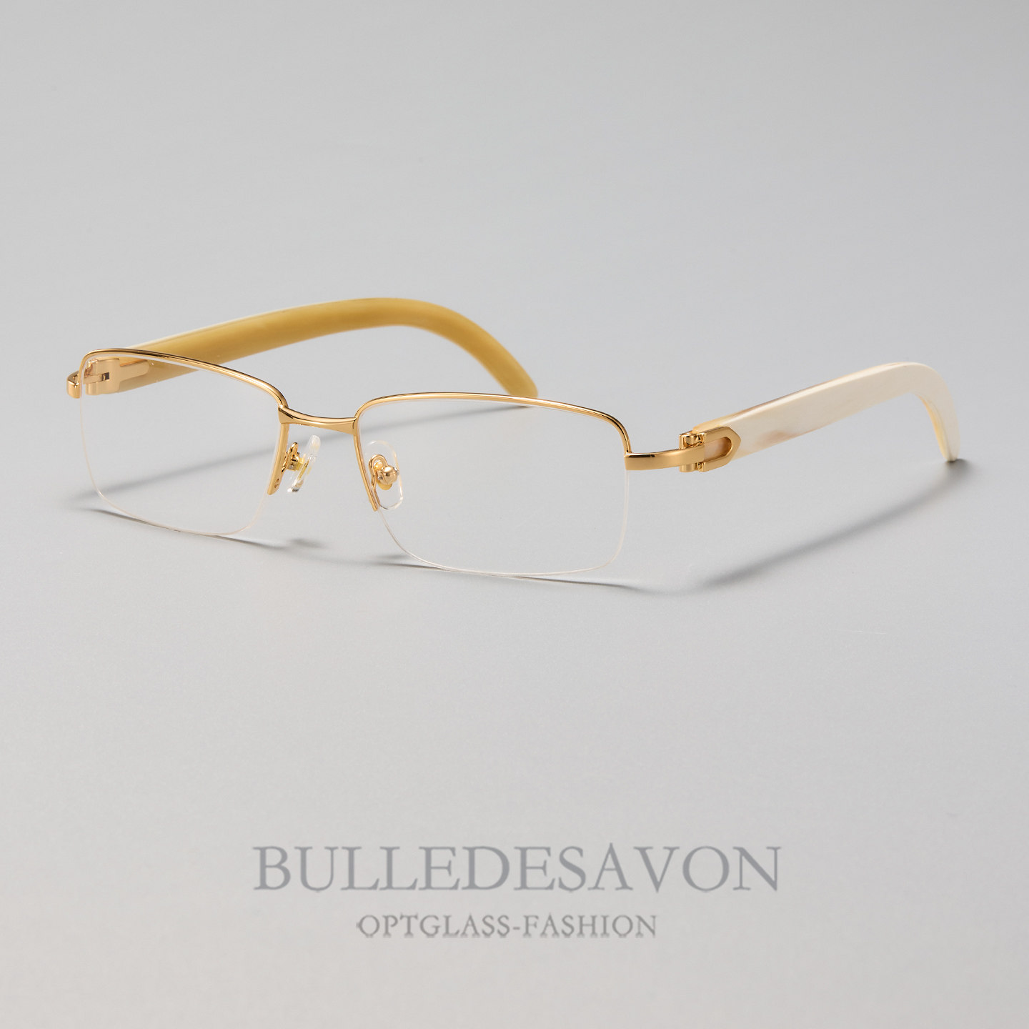 天然高品质黑牛角腿光学眼镜架半框近视眼镜框男女平光镜防蓝光潮