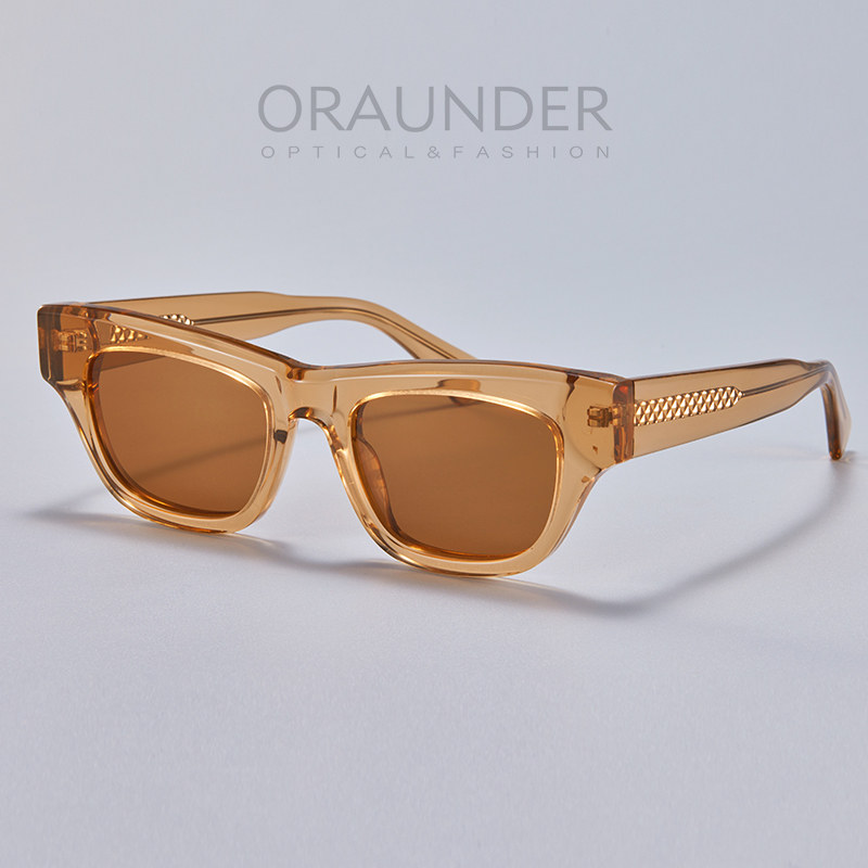 欧美复古潮流糖果色猫眼墨镜网红辣妹个性显脸小遮光板材太阳眼镜